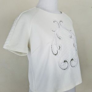 Willa Eyelet Design Crop Top